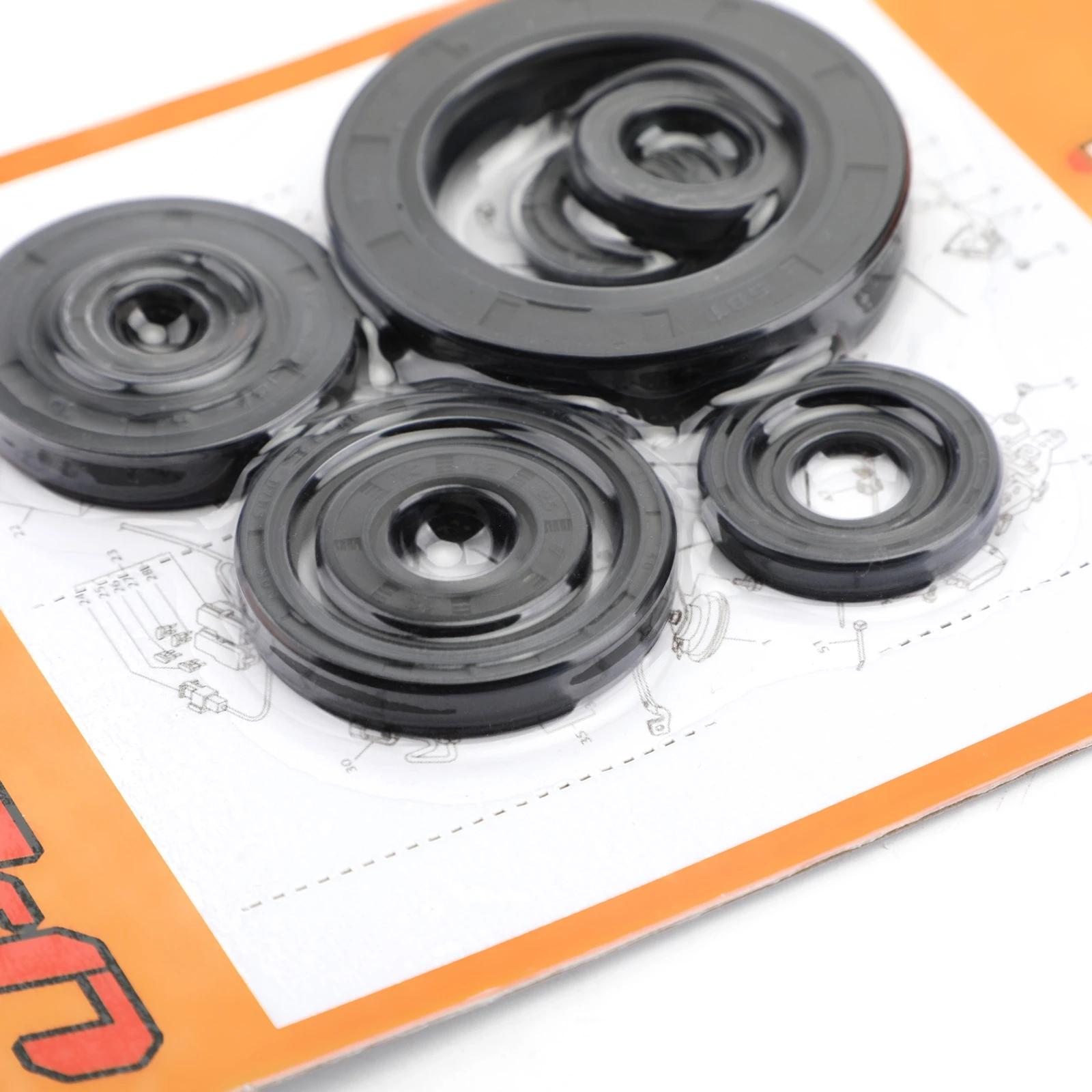 Areyourshop for Honda CR250R CR250 CR 250 250R 2002-2004 2003 Engine Oil Seal Kit Set 9pcs Seals Motorcycle Accessories