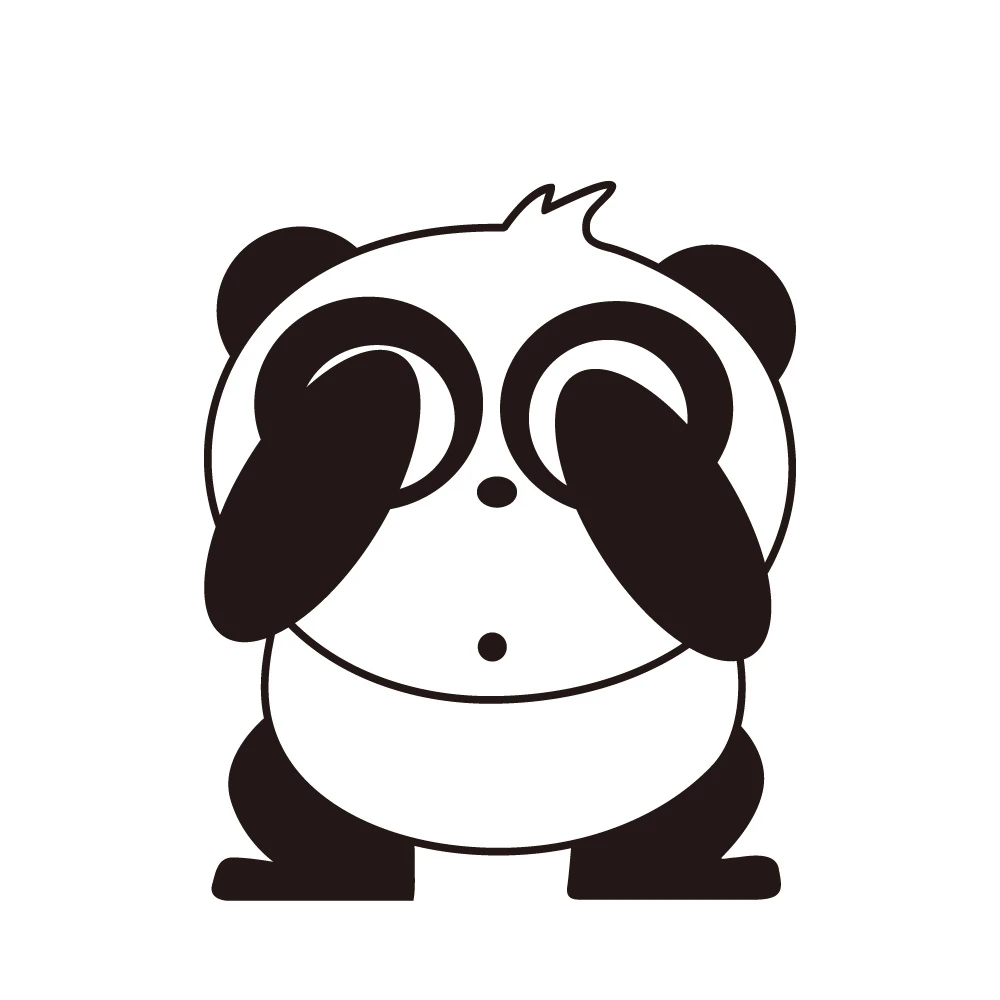 

12*14cm Fun Panda Stickers Vinyl Auto Sticker Oil Tank Cover Car Styling Funny Personality Stickers Car Accessories
