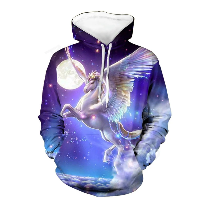 

Oversized Pink Hoodies For Women Fashion Unicorn Print Sweatshirt Long Sleeve Streetwear Women Clothes Hoodie Spring Autumn