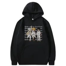 

Anime The Promised Neverland Japan Anime Hoodie Emma Norman Ray Manga Oversized Harajuku Print Hoodies Men Women Loose Clothes