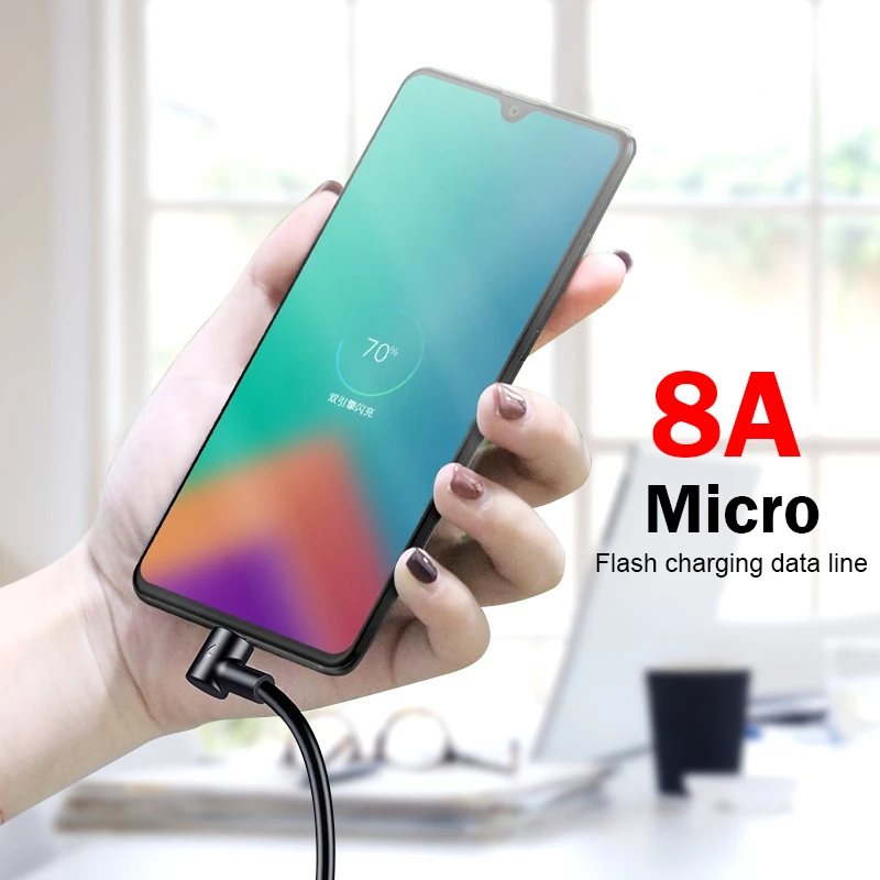 X106 1 м Android линия данных локоть зарядная линия микро мобильный телефон usb быстрая зарядка 3a низкая цена