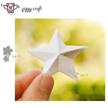 

Piggy Craft metal cutting dies cut die mold 3D Folding stars Scrapbook paper craft knife mould blade punch stencils dies