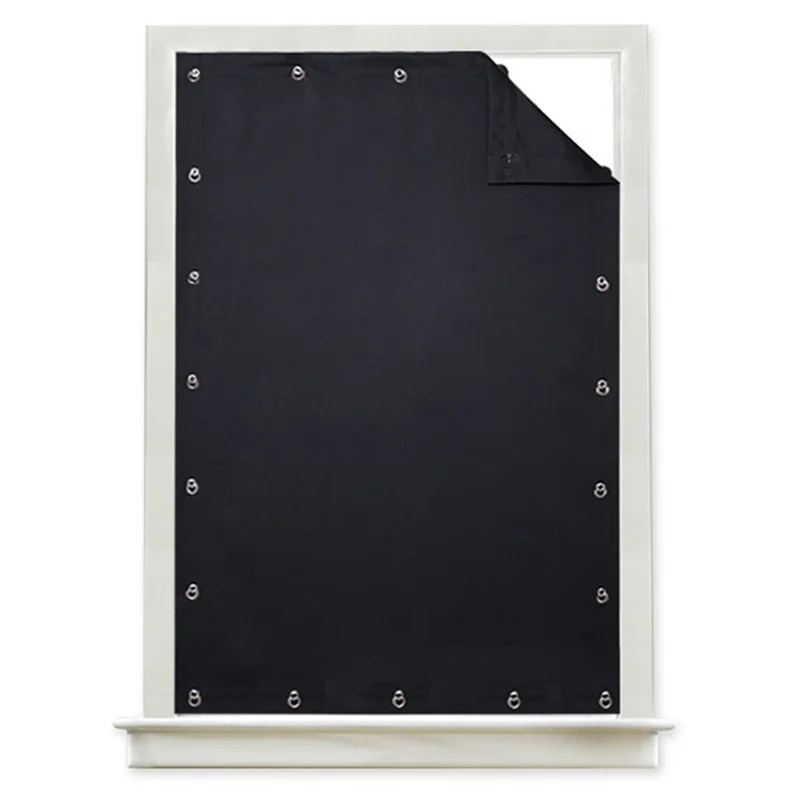 Temporary Blackout Blind Curtain For Window Adjustable Sucker Shade Drape Thermal Insulated Noise Reducing Panels Storage Ro | Дом и сад