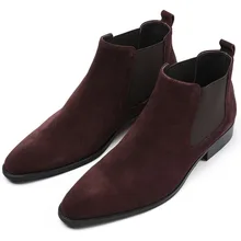 2019 Classic Chelsea Boots Men Handmade Suede Ankle Boots Genuine Leather Pointed Toe Men's Shoe Wedding Office Botas 2019 Classic Chelsea Boots Men Handmade Suede Ankle Boots Genuine Leather Pointed Toe Men's Shoe Wedding Office Botas