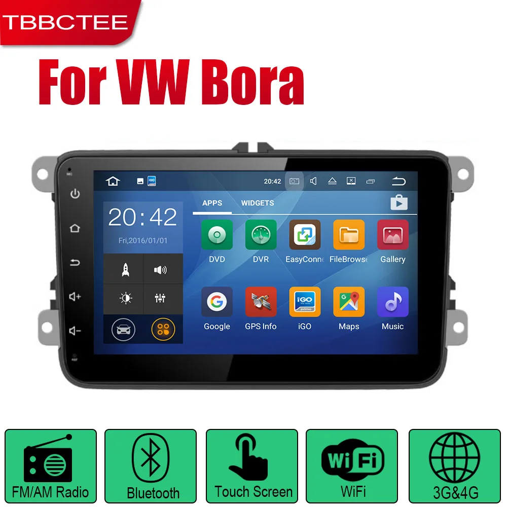 TBBCTEE Авто Радио 2 Din Android Автомобильный плеер для Volkswagen VW Bora 2005~ gps Навигация BT Wifi карта мультимедийная система - Цвет: Standard machine