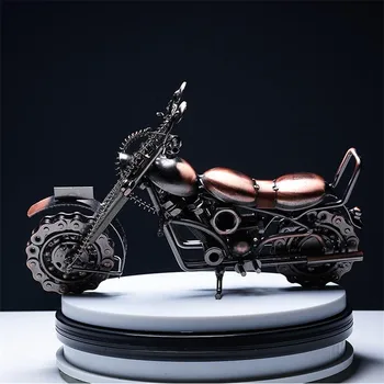 

[HHT] Retro Creative Iron Art Motorcycle Bicycle Desktop Crafts Ornaments Bookroom Office Cabinet Home Decoration Collection