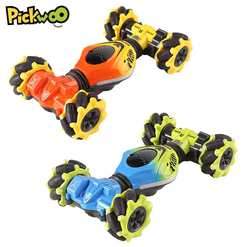 Pickwoo c11 rc dublê carro 4wd mini torção fora de estrada veículo com gesto de música leve sentindo deriva escalada brinquedos para crianças