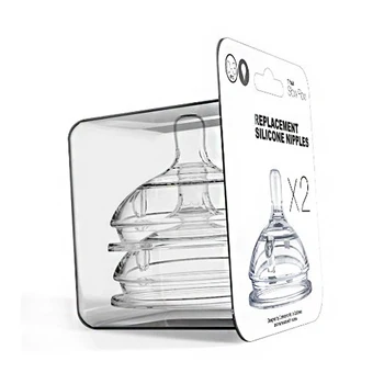 실리콘 교체 실리콘 젖꼭지 아기 젖꼭지, 가변 흐름 0-3M 3-6 M /12 M (2 팩), Comotomo용 젖꼭지