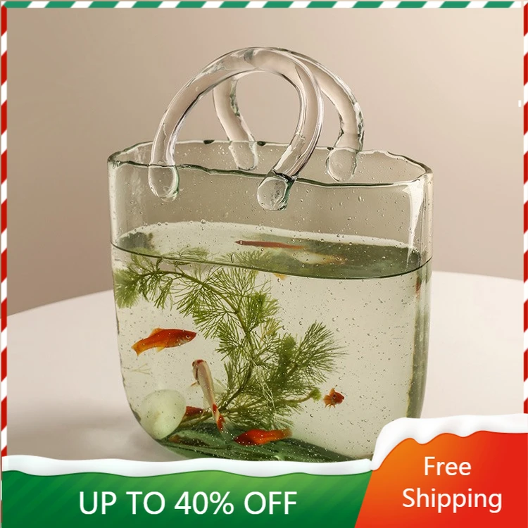 

Small Nordic European Style Vase Glass Hydroponics Transparent Modern Vase Terrarium Maceteros Decoration Accessories AA50HP