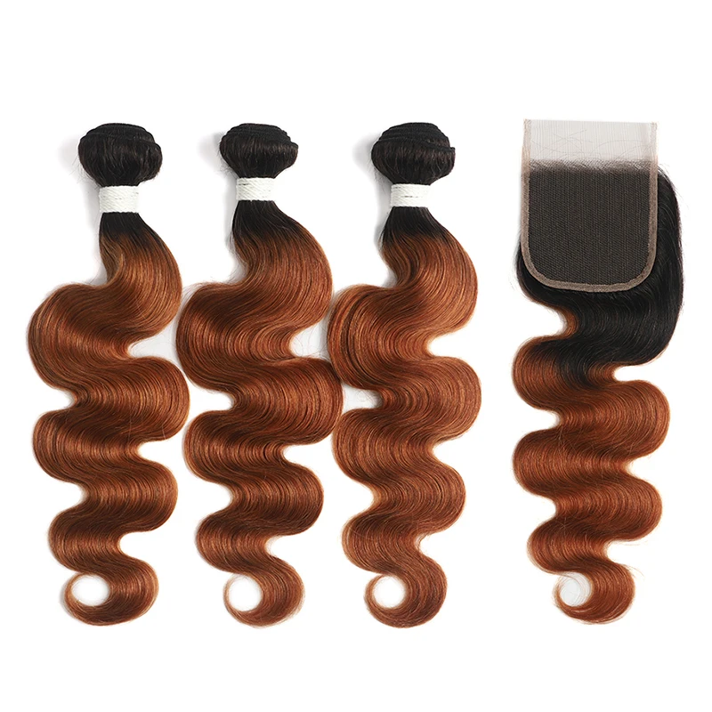Brazilian Body Wave Bundles With Closure 1B 27 30 Ombre Blonde Brown Human Hair Weave Bundles With Closure Non-Remy Hair SOKU 2 Brazilian Body Wave Bundles With Closure 1B 27 30 Ombre Blonde Brown Human Hair Weave Bundles With Closure Non-Remy Hair SOKU 2