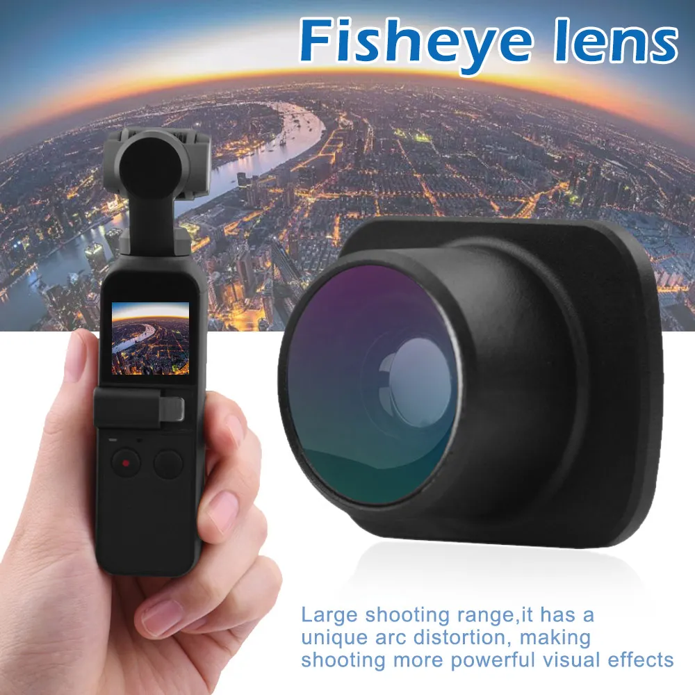 Портативный Рыбий глаз объектив камеры аксессуары для DJI OSMO Pocket camera PUO88
