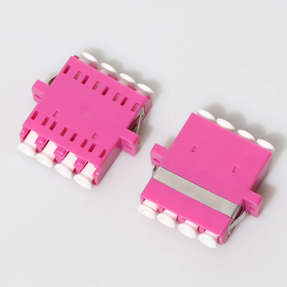 50pcs/lots LC UPC MM OM4 Quad Fiber Optical