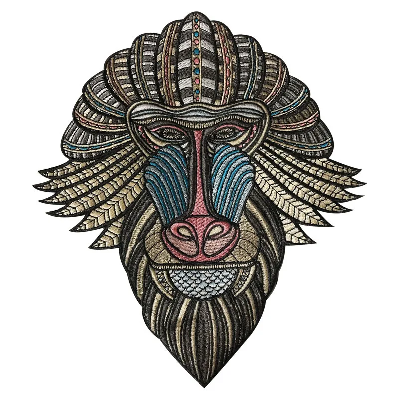 

Animal Monkey Patch Iron on Patches for Clothing Stripes Badges Sew on Stickers on Clothes Embroidered Patches for Appliques DIY