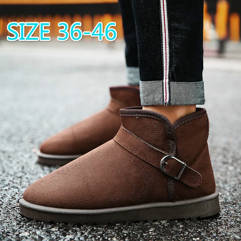 

Fashion Winter Snow Boots for Women Short Boots Round Toe Suede Ankle Boots for Women Comfortable Rubber Flat Boots for Women
