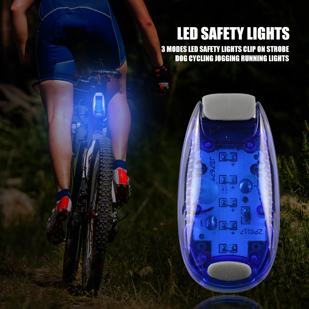 For Cycling Jogging Dog LED Safety Lights 3 Modes Clip on Strobe Running Lights