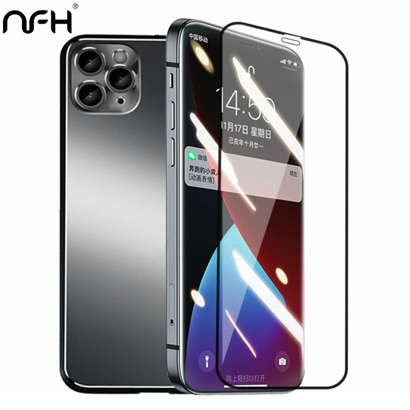 NFH 9H HD 1 4 шт закаленное стекло для iPhone 12 Mini Pro Max SE2 Защитное экрана 11 защитное