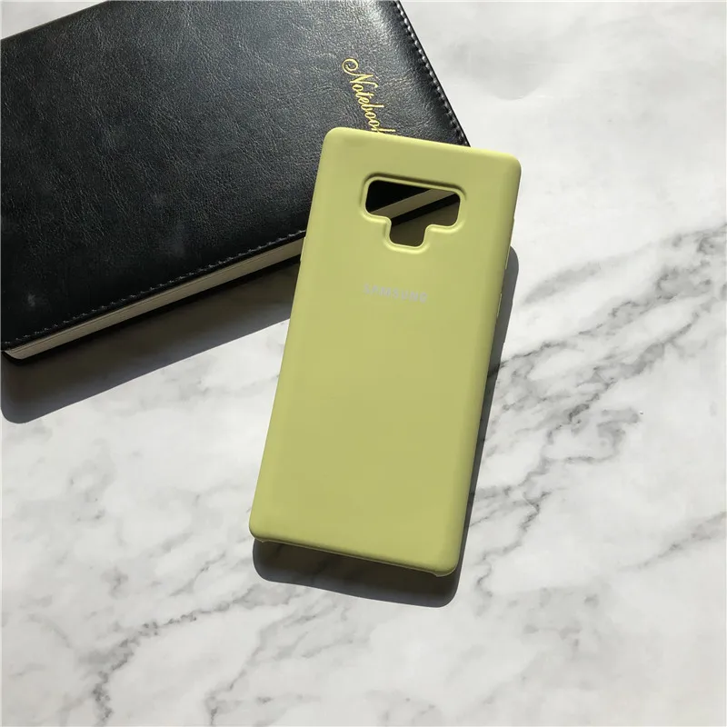 Жидкий силиконовый чехол для samsung Galaxy Note 9, шелковистый мягкий на ощупь чехол для Galaxy Note9, полная защитная задняя крышка - Цвет: green