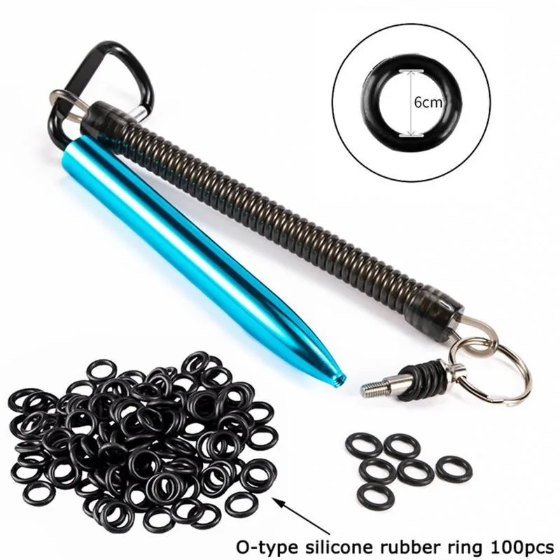 1pcs Fishing Lure Wacky Worm Rig O-Ring Tool for Senkos Stick Soft Lures Baits Lanyard Retention Rope Random Color | Спорт и