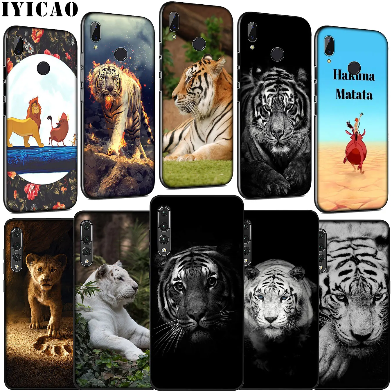 The lion king tiger Soft Silicone Cover Case for Huawei P30 P20 Pro P10 P9 Lite Mini 2017 2016 P Smart Z Plus 2019 |
