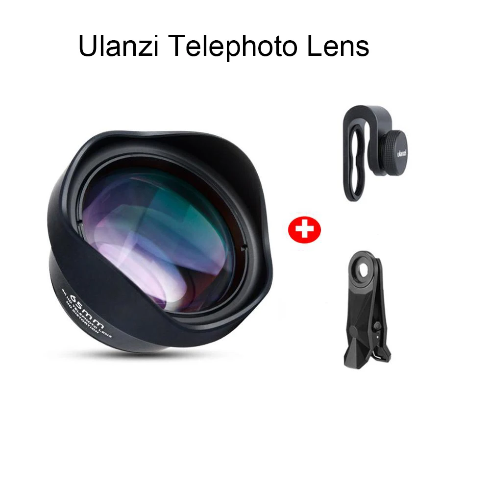 Telephoto lens Ulanzi металлическая телефонная клетка для iPhone 11/iPhone 11 Pro/iPhone 11 Pro Max 17 мм резьба Vlog видео клетка для Ulanzi объектив DOF адаптер - Цвет: Telephoto lens