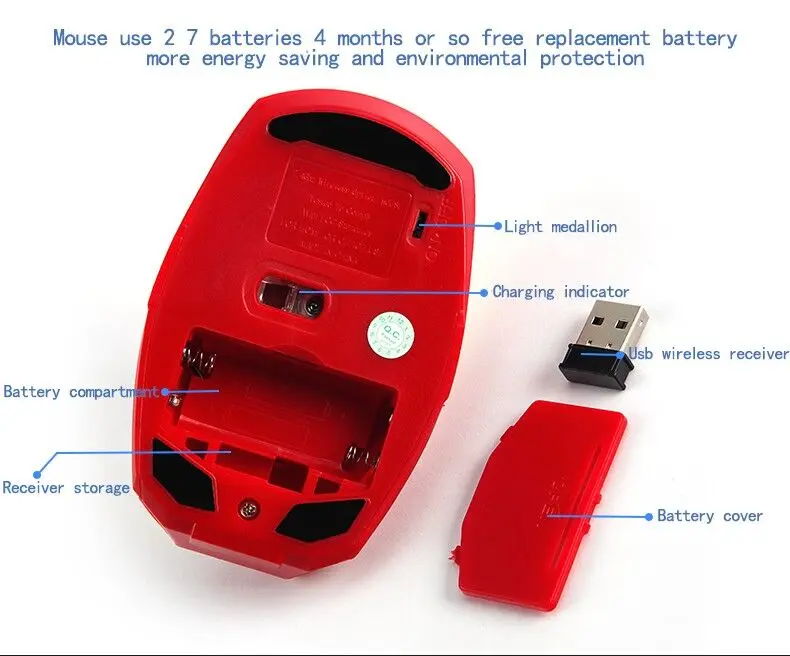 Energy Saving Iron Man Styled Wireless Gaming Mouse