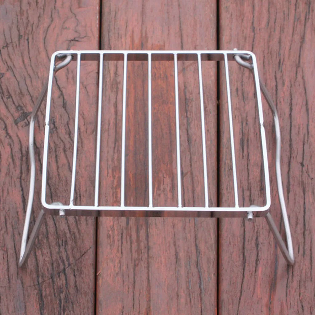 Stainless Steel Camping Folding Burner Stove Stand Bracket Holder BBQ Grill