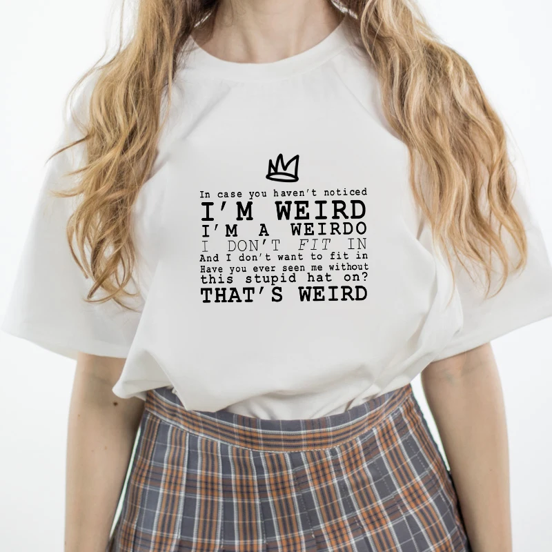 

LUSLOS Women Clothes Plus Size Summer Causal White Tshirt Riverdale Letter Printed Vintage Female T Shirts Graphic Tees Women