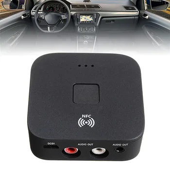 

1PC Desktop Wireless bluetooth Receiver 5.0 aptX LL RCA NFC 3.5mm Jack Aux Audio Adapter Music Receiver Speaker