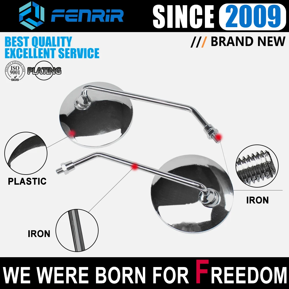 Chopper Motorcycle Chrome Side Mirror for Honda Shadow 750 1100 MONKEY 125 Hornet 600 Super Cub CB1300 CB400 CB750 CB1000 CB1100 |