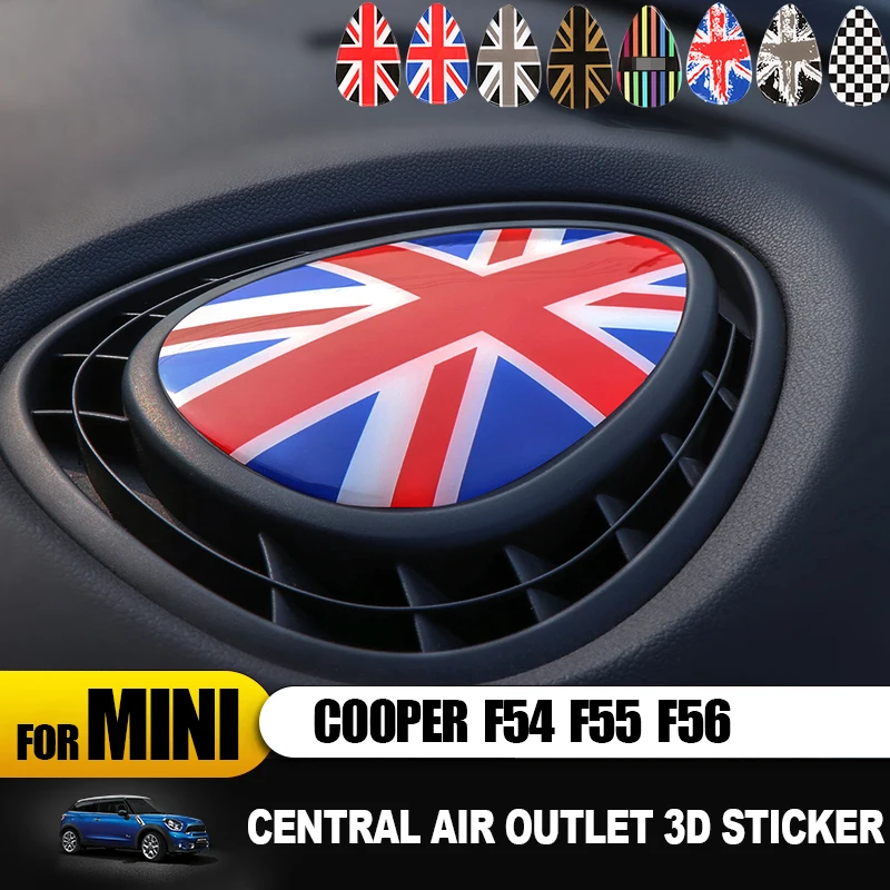 Фото Специальный защитный 3D чехол с центральным воздуховыходом Union Jack, наклейка для MINI COOPER F54 F55 F56 Clubman, аксессуары для интерьера №2