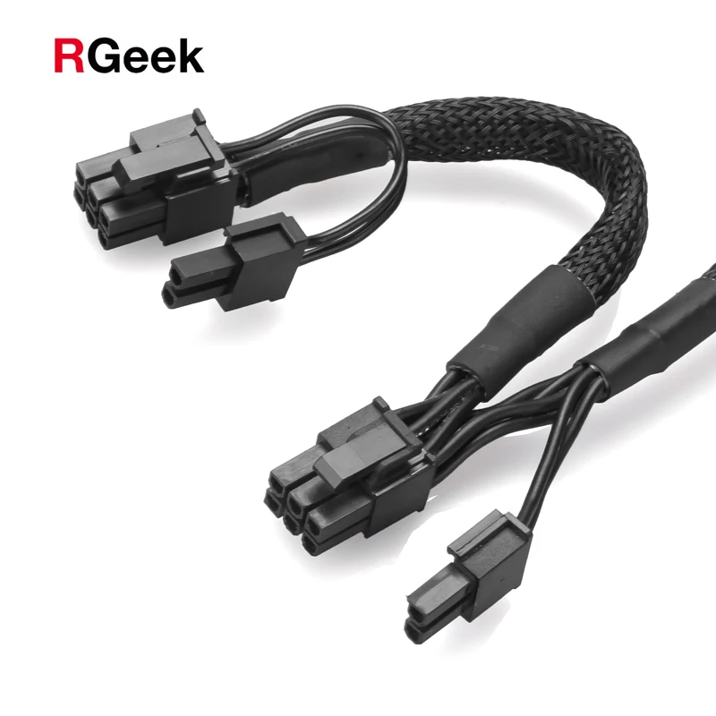 Rgeek PCIe 8pin to Dual 6+2Pin Power Supply Cable - 1 to 2 Splitter for Corsair RM Series Description Image.This Product Can Be Found With The Tag Names Computer Cables Connecting, Computer Peripherals, PC Hardware Cables Adapters, Rgeek pci express