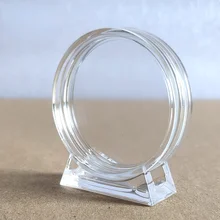 

40mm Acrylic Plastic Coin Coin Box Transparent Round Box Commemorative Coin Protection Box Washer Shell Collection Rotating Box