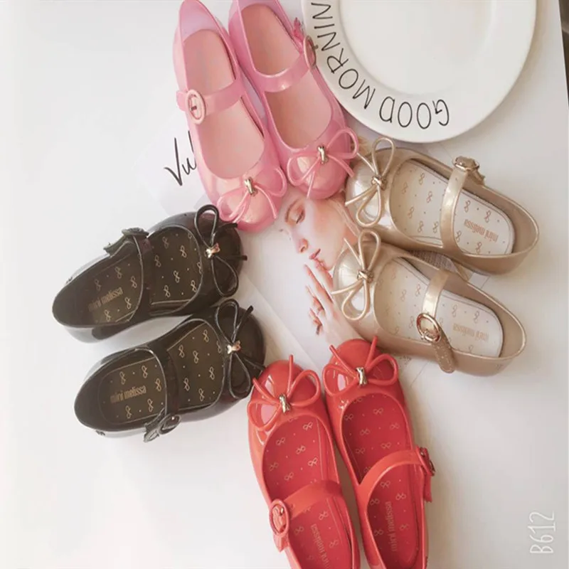Melissa Girl Furadinha новые модные сандалии для девочек детские с бантом детская пляжная