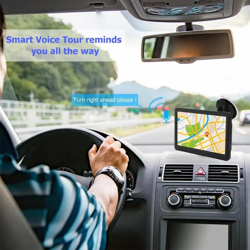 Портативный 8G+ 256MB 7 дюймов HD емкостный сенсорный экран автомобильный gps навигационная карта Автомобильный навигатор fm-передатчик MP4 плеер