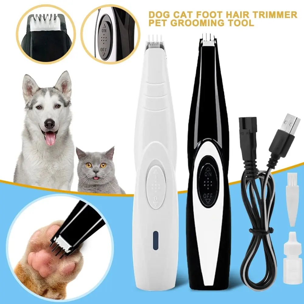 Pet Hair Trimmer Dog Cat Grooming Clipper Cutter Electric Shaver Mini Shears Machine USB Rechargeable Foot Remover Scissor | Дом и сад