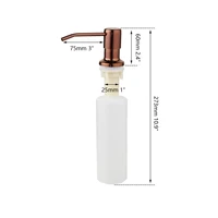 ZAPPO Rose Gold เครื่องจ่ายสบู่ 6 Choice เคาน์เตอร์ห้องน้ําจานเหลวปั๊มมืออ่างล้างจานเครื่องจ่ายสบู่ 3