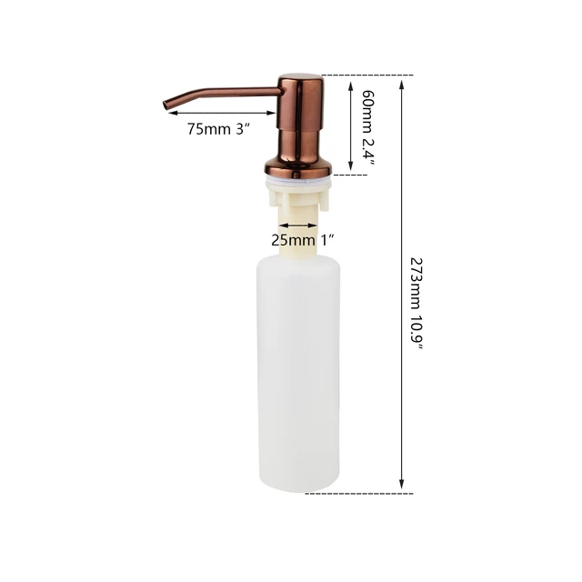 ZAPPO Rose Gold เครื่องจ่ายสบู่ 6 Choice เคาน์เตอร์ห้องน้ําจานเหลวปั๊มมืออ่างล้างจานเครื่องจ่ายสบู่ 3