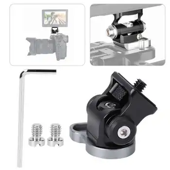 

Monitor Mount Bracket Holder 360 Degree Horizontal Rotation Pitch 170 Degree Adjustable Camera Cage Monitor Bracket 1/4in Screw