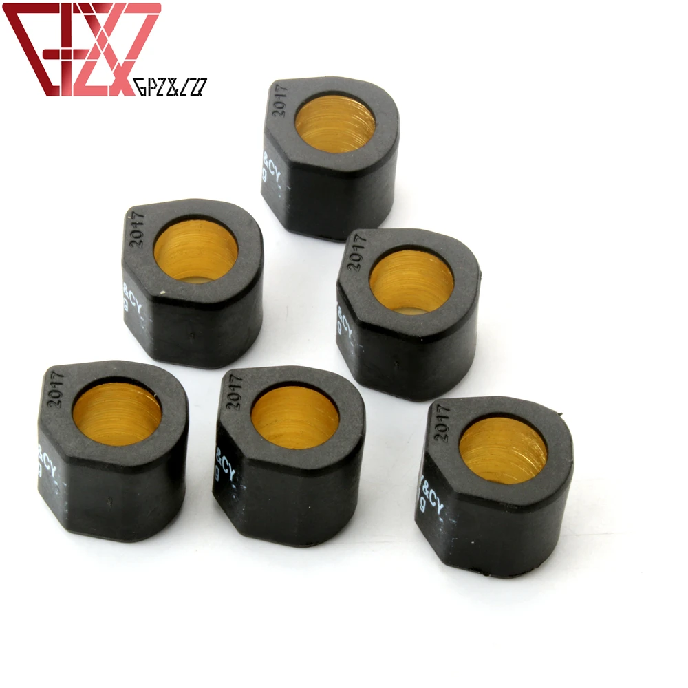 6pc Performance Variator Roller Weights 9gram 11gram 13gram 15gram 20x17mm For Suzuki Sixteen Burgman 150cc Epicuro 125cc