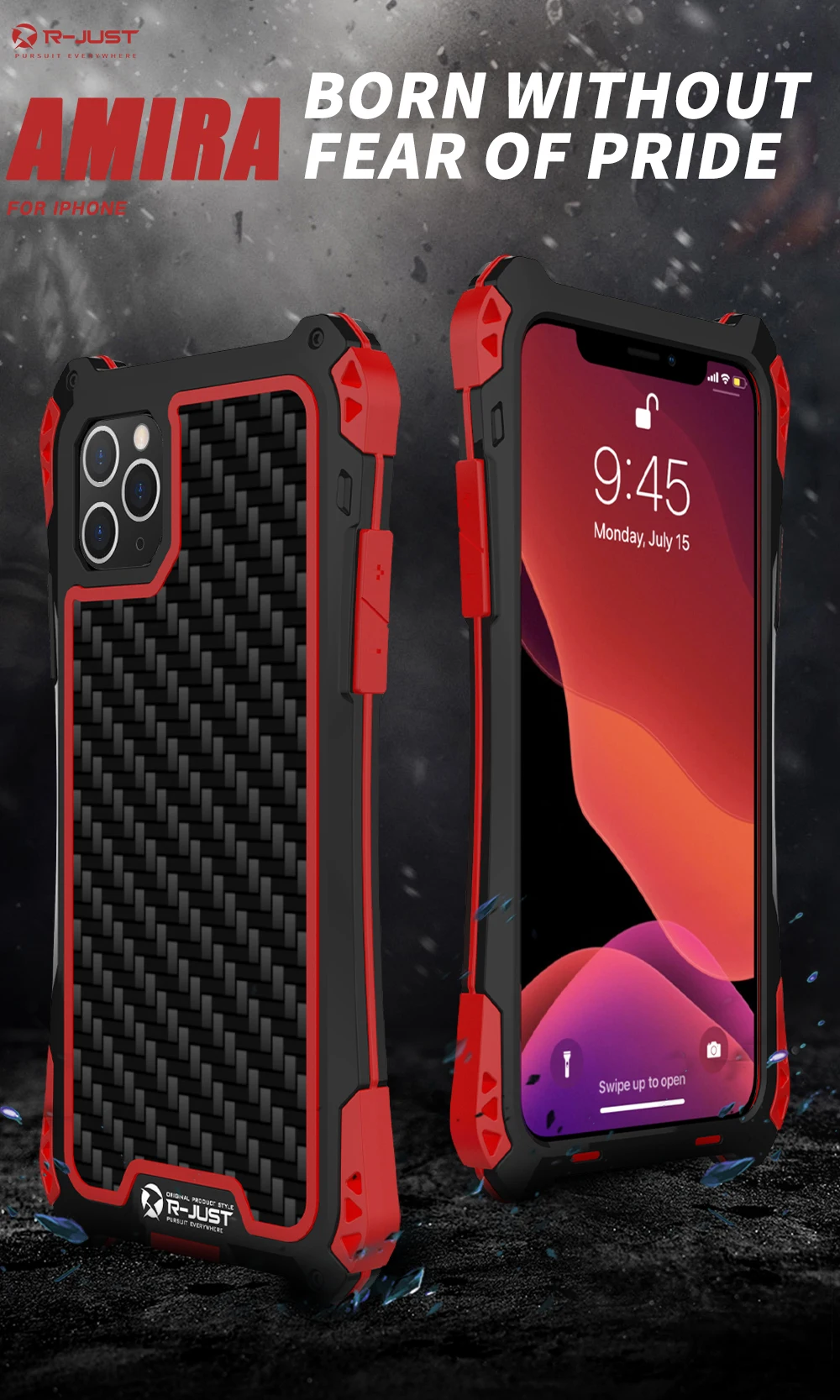 Роскошный бронированный чехол для Iphone 11 Pro Max 5,8, металлическая рамка, силиконовый бампер, гибридный, противоударный, 360, полная защита, покрытие из углеродного волокна
