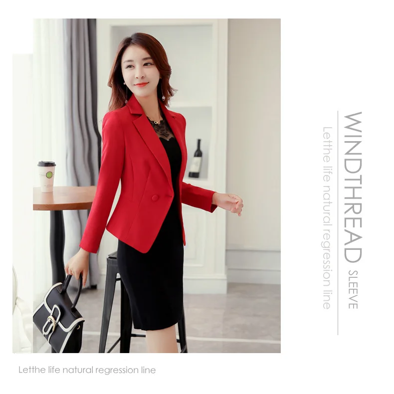 Осенняя одежда, стиль, приталенный, для похудения, маленький костюм, Женское пальто, сплошной цвет, большой размер, костюм-стиль, элегантная одежда, модная