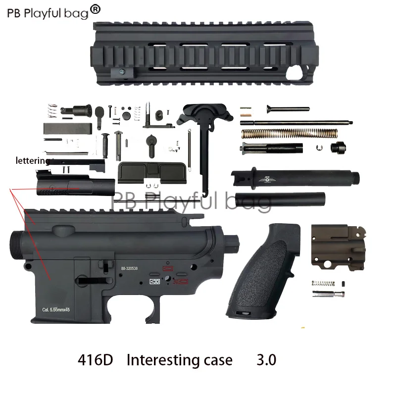 PB Playful bag toy Exciting Interest 3.0 3 Generation 416 Case LDT3.0 Water Bullet Gun HK416D C Parts Nylon Advanced Kit OD99 - Цвет: 416 D   3.0