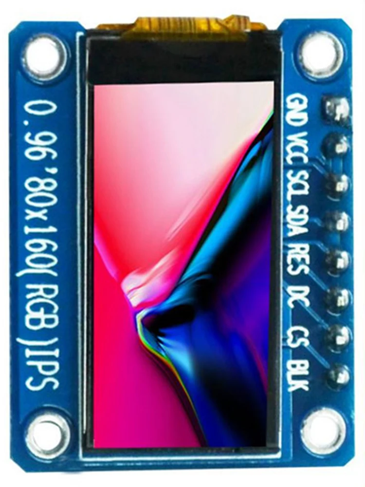 0,96 ''дюймов 7 Pins SPI HD 65K Full Цвет на тонкопленочных транзисторах на тонкоплёночных транзисторах модуль ST7735S Driver 80*160 последовательный интерфейс 160*80 пикселей 3,3 V для raspberry pi