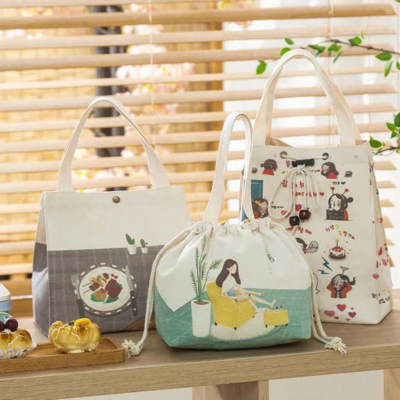 Bento-Handbag Food Cooler Lunch Kids Pouchs Snack Thermal-Bags Picnic Office School Organize