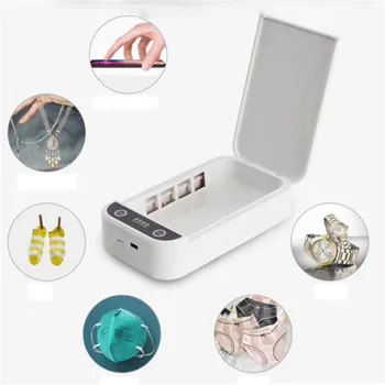 

Portable USB UV Led Sterilizer Mask Phone Earphone Disinfection Box Wireless Charging Mobile Power Bank Wireless Charger