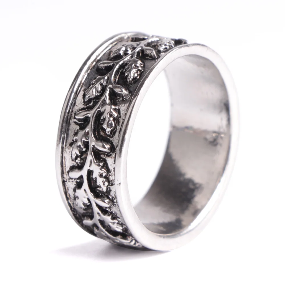 Vintage Men Women Charm Leaf Ring Classic Stainless Steel Accessories Jewelry For Male Female Party Best Gift | Украшения и