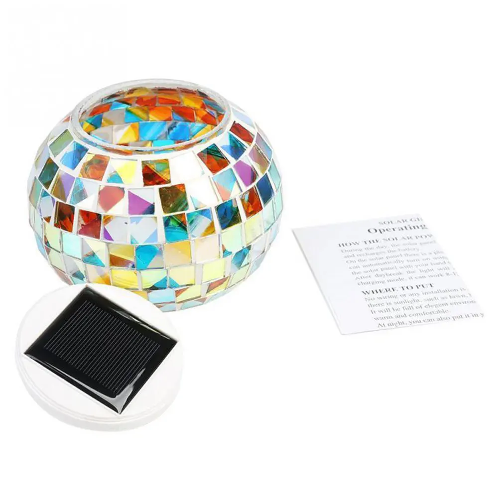 20W Warm Atmosphere Lamp Glass Color Changing Light Outdoor Solar Power Ball Garden Stake Color Changing Lawn LED Light Oc10