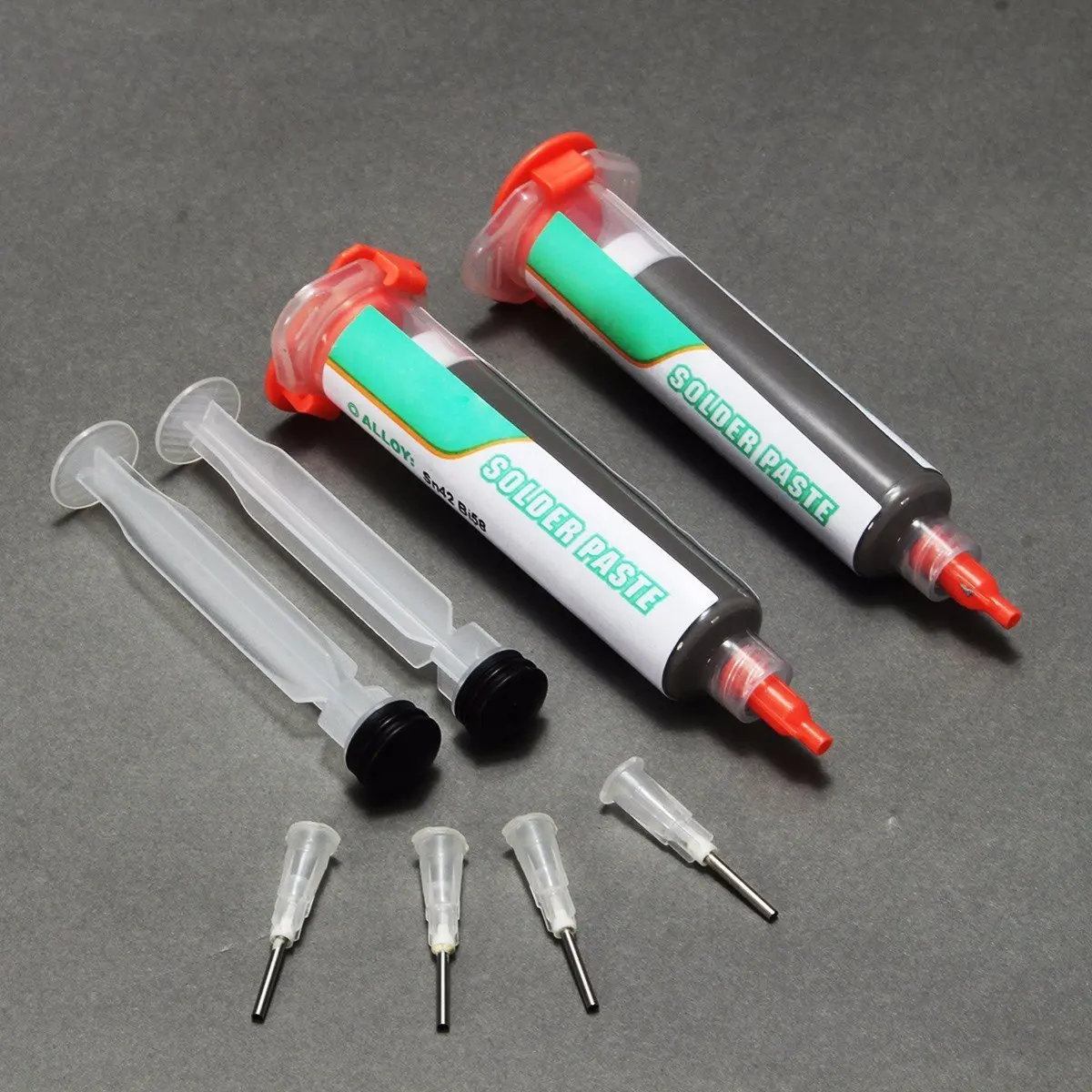 

Electronic Maintenance Lead-Free Low Temperature Solder Paste Syringe Solder Paste Melting Point 138-Degree Set LED Patch