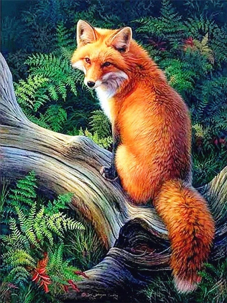 5d алмазная живопись полная дрель квадратная вышивка с животными вышивка крестиком лиса алмазное искусство домашний Декор подарок - Цвет: 3