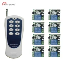 Универсальный беспроводной переключатель 433 мгц радиочастотный передатчик и приемник DC12V дистанционное реле 1 ТХ до 8RX пульт дистанционного управления, светильник